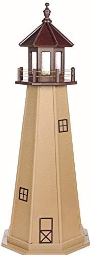 Decorative Lighthouse Wood Ivory Cherrywood T1479