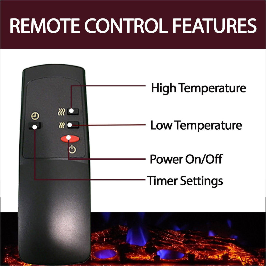 Dark Coffee Electric Fireplace Mantel with Deep Log Insert Y970