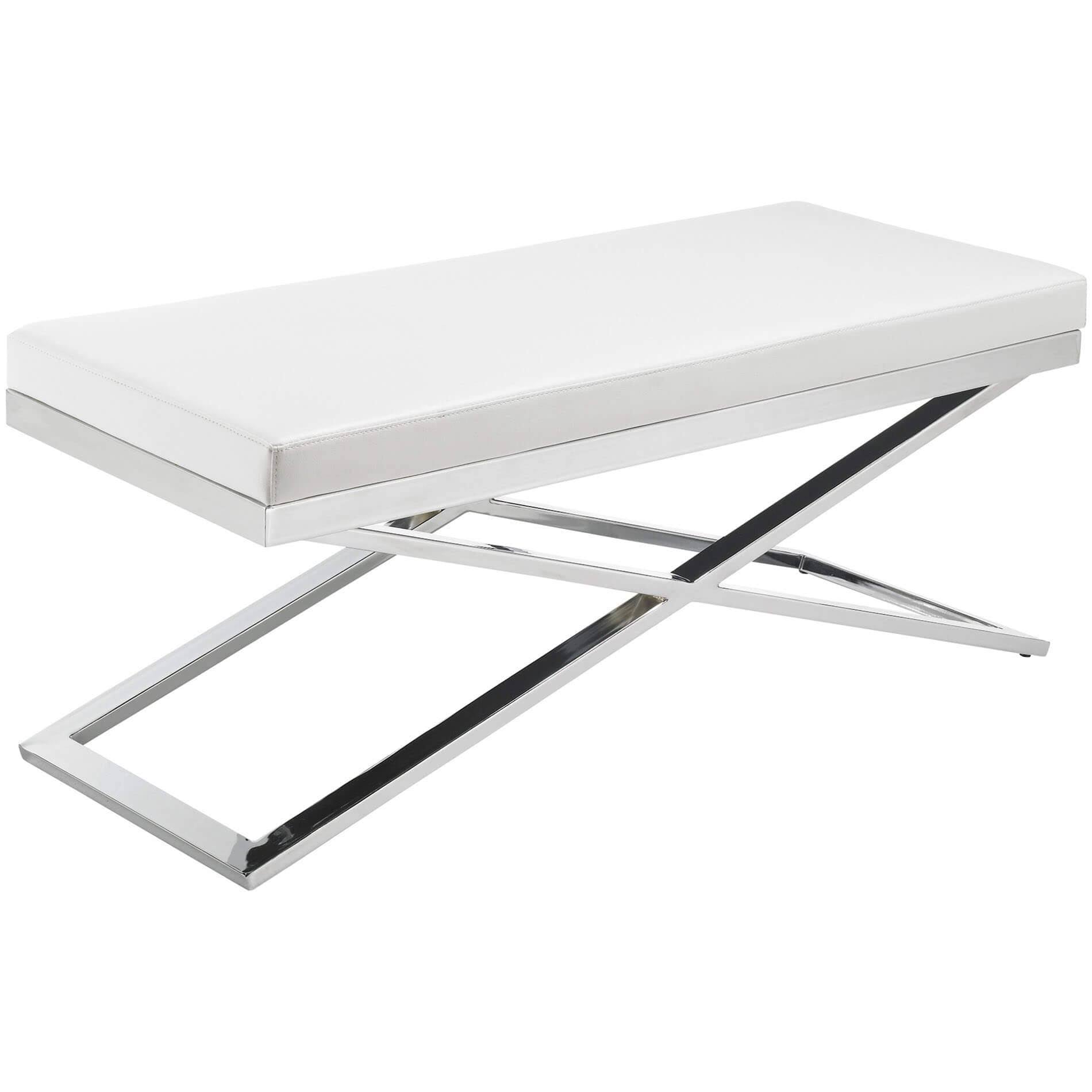 White Two Seat Bench T692