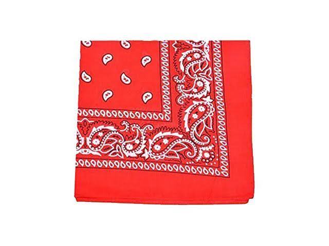 96 Pc 100% Cotton Double Sided Bandanas (Red) D420629