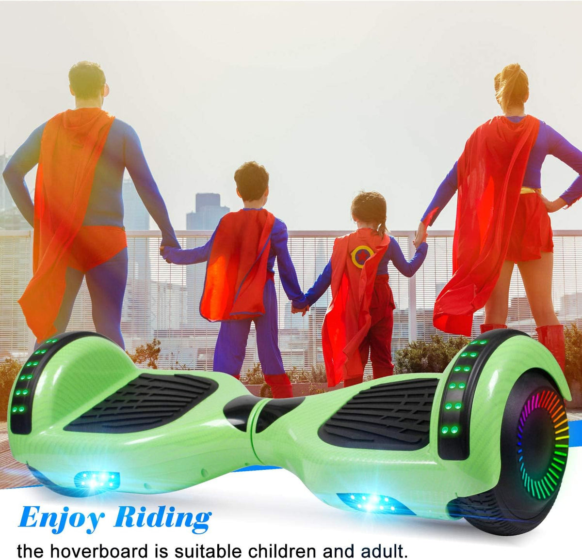 6.5 Inch Self Balancing Hoverboard with Bluetooth and LED Lights X938879