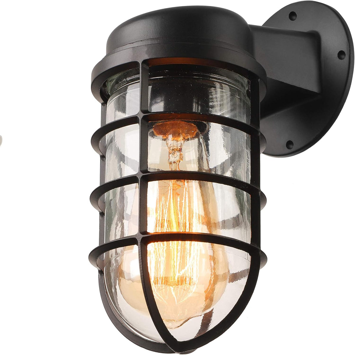 Green Finish Metal Cage Wall Sconce W32695