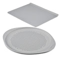 Nonstick Baking Sheet and Pizza Crisper Pan Set, 2-Piece, Gray E1519