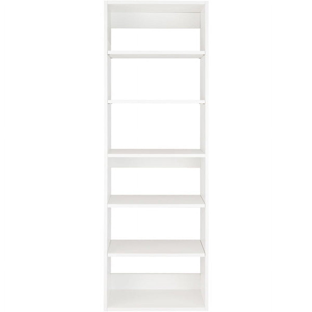 White 31.5" Wide Wood Closet Organizer Unit N389