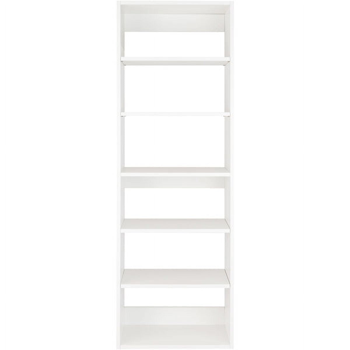White 31.5" Wide Wood Closet Organizer Unit N389