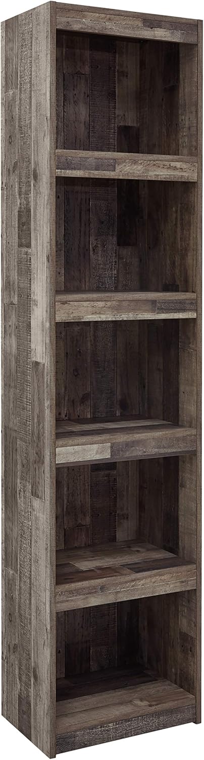 Whitewash Entertainment Center Pier Bookcase with 3 Adjustable Shelves P20967