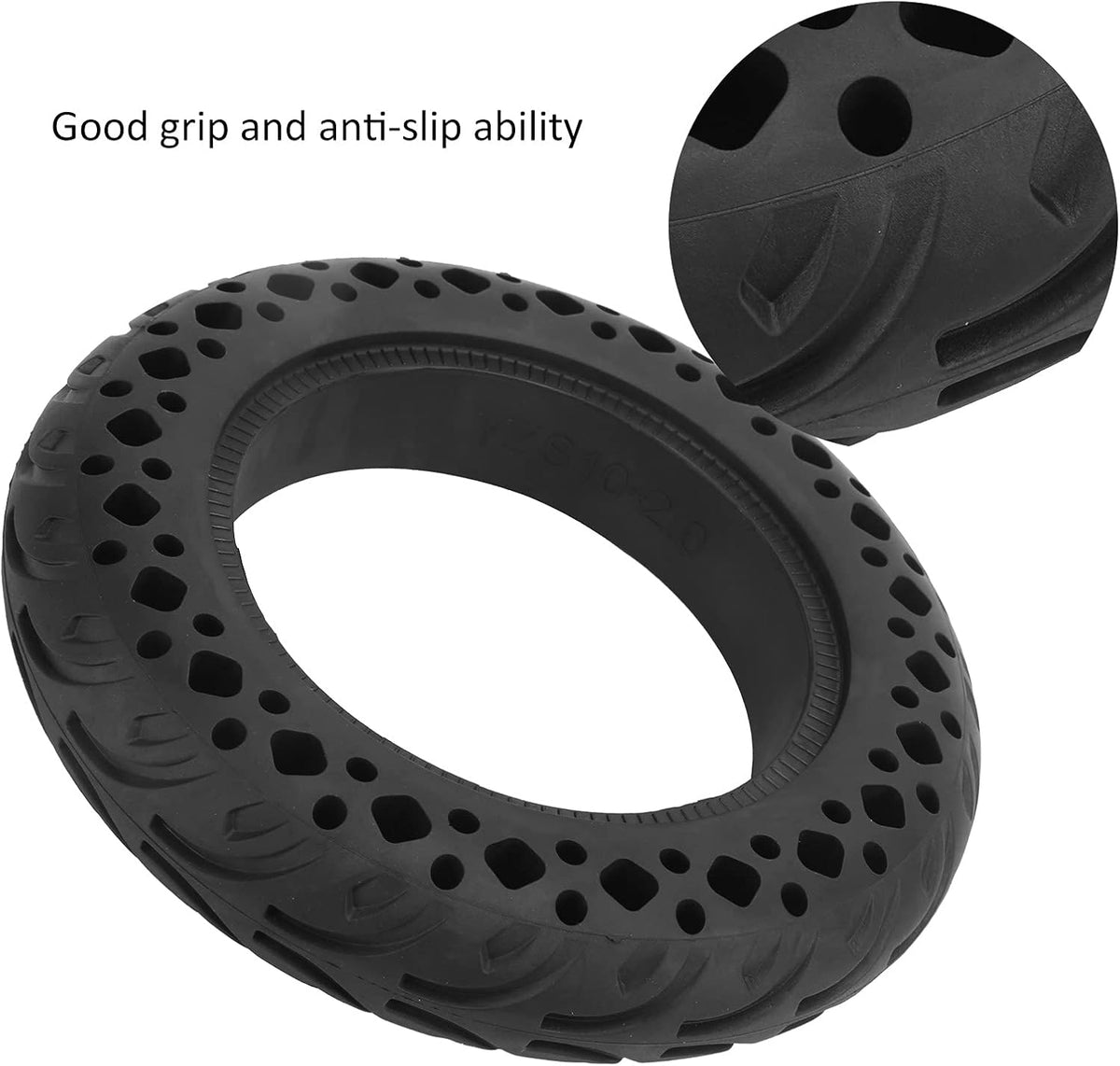 10x2.0in Solid Rubber Electric Scooter Tire Pack of 2 A865