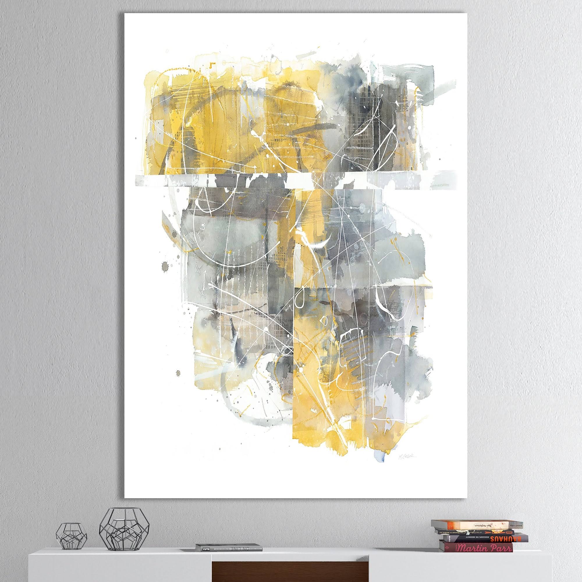 Geometric Canvas Artwork Print - Grey - 24 in. Wide x 32 in. High V754816