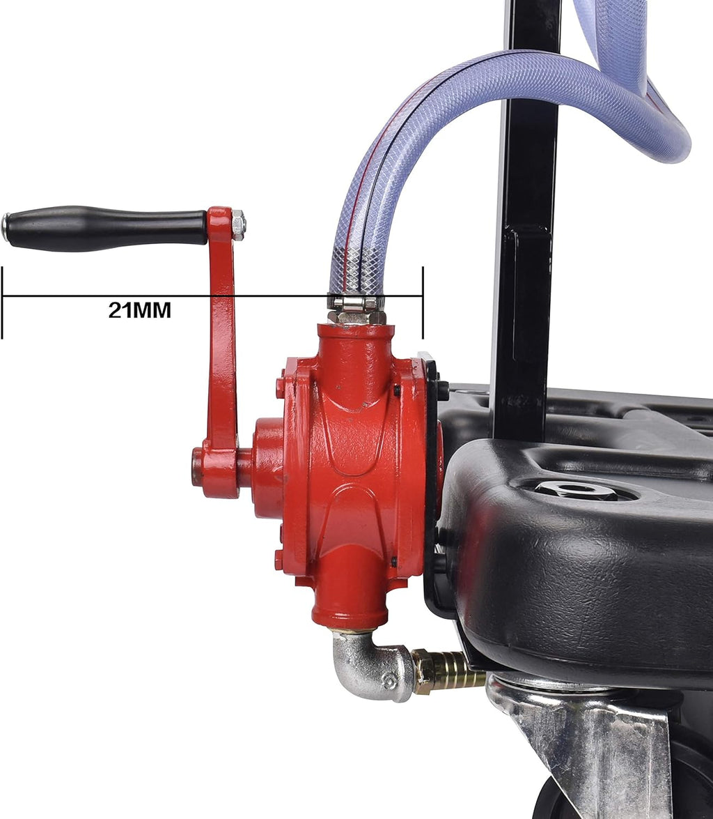 17 Gallon Low Profile Portable Oil Drain Pan with 8 Feet Evacuation Hose K24210