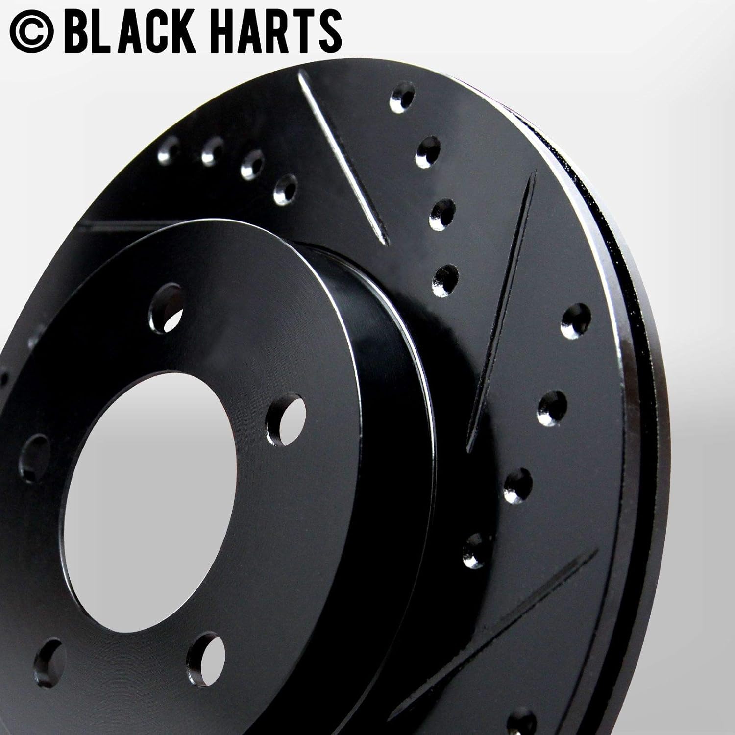 Black Hart Drill/Slot Disc Brake Rotors and Heavy Duty Pad N14260