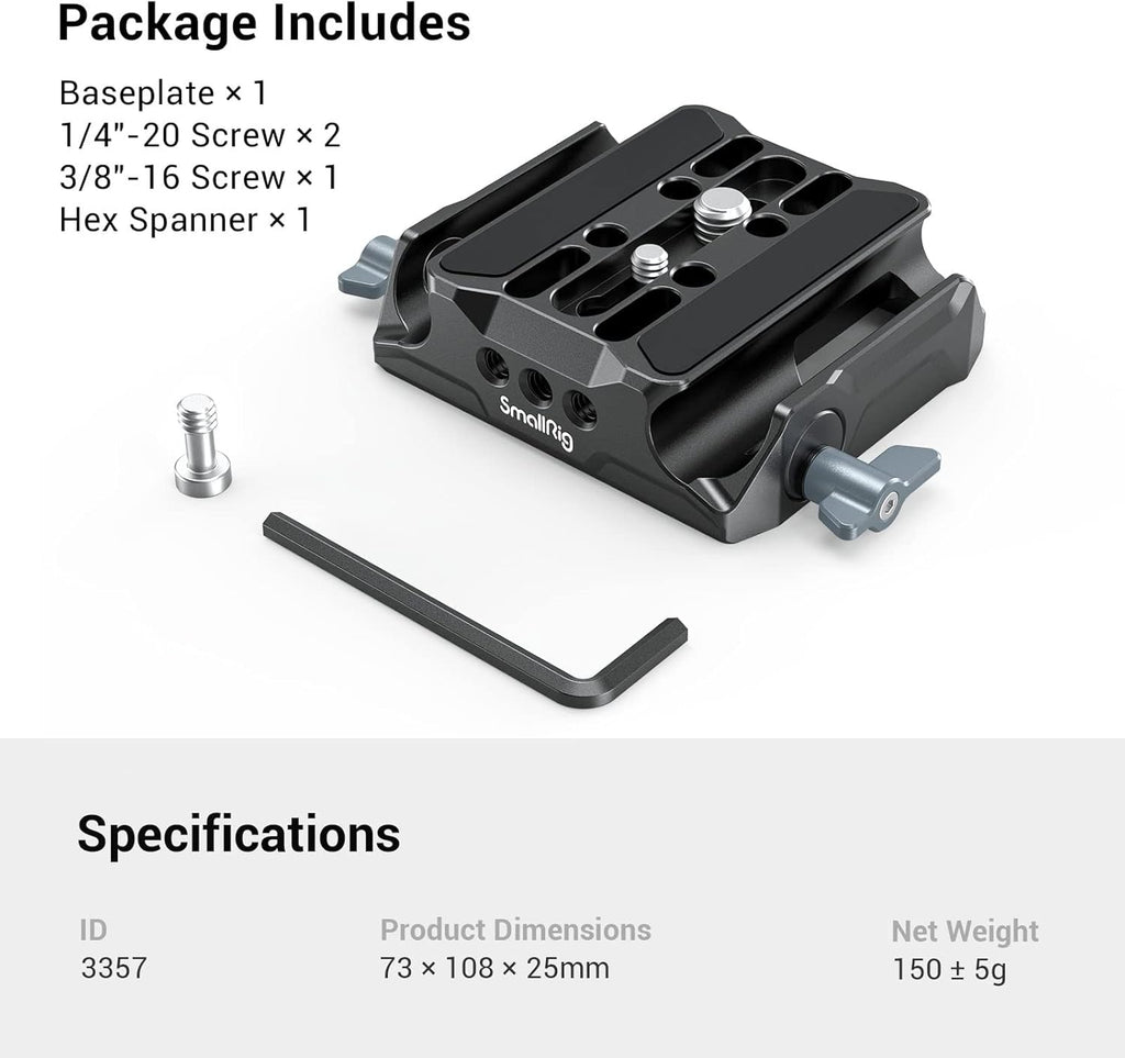 Universal LWS Baseplate with Dual 15mm Rod Clamp E494280