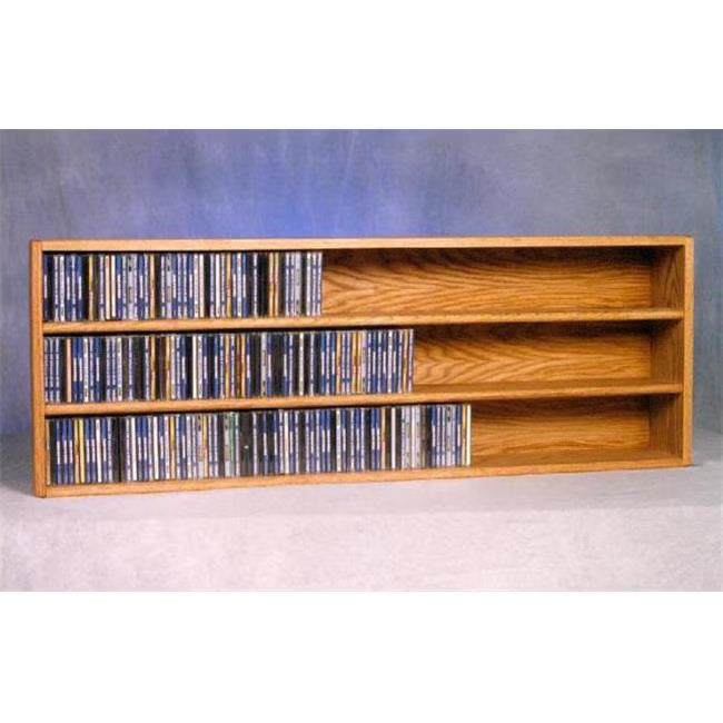 Solid Oak Wall or Shelf Mount CD Cabinet Z909