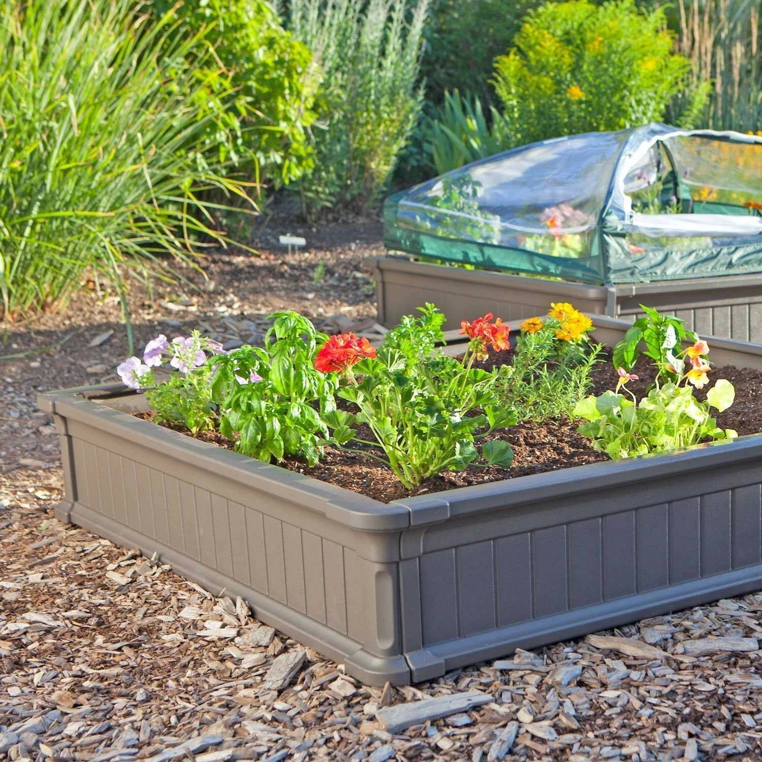 Gray Raised Garden Bed O97503