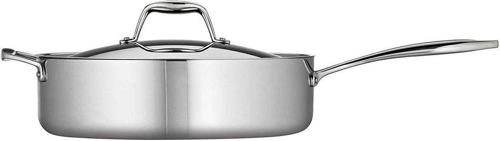 6-Quart Stainless Steel Covered Deep Saute Pan X893952