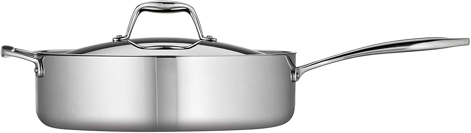 6-Quart Stainless Steel Covered Deep Saute Pan X893952