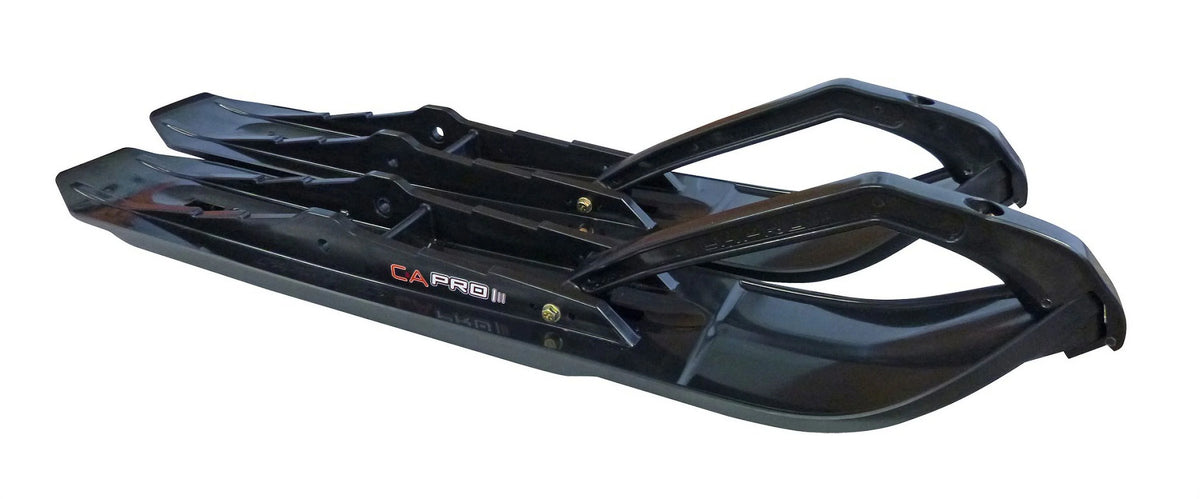 Black XCS Snowmobile Skis with 4.5" Shaper Bars Complete Kit Q1612
