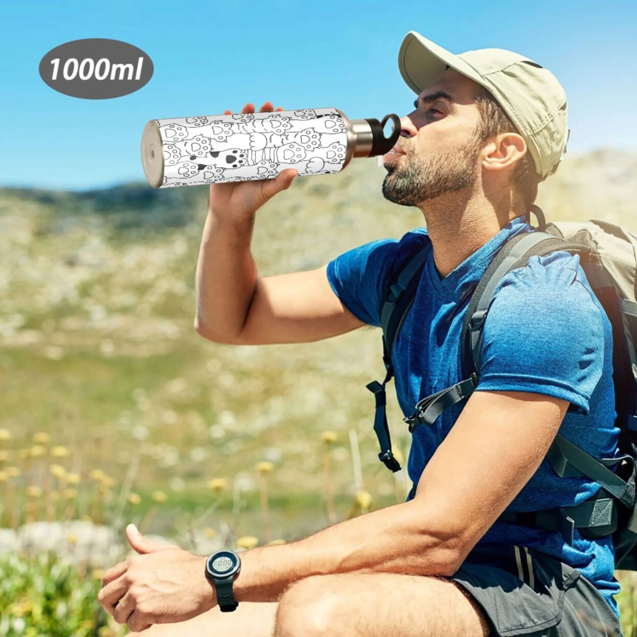 Stainless Steel Insulated Water Bottle with Straw Lid L91970