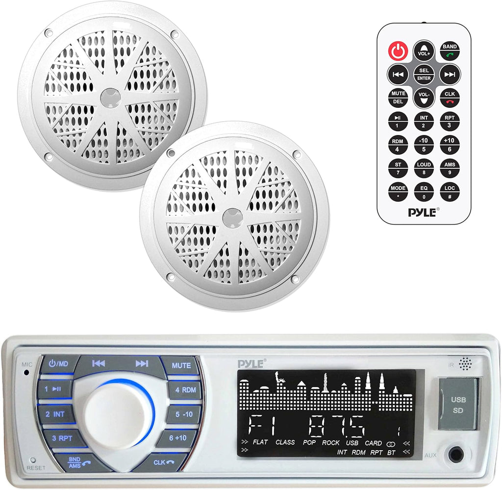 Marine Receiver & Speaker Kit with 5.25’’ Waterproof Speakers N226