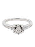 14K White Gold Diamond Accented Engagement Ring F794