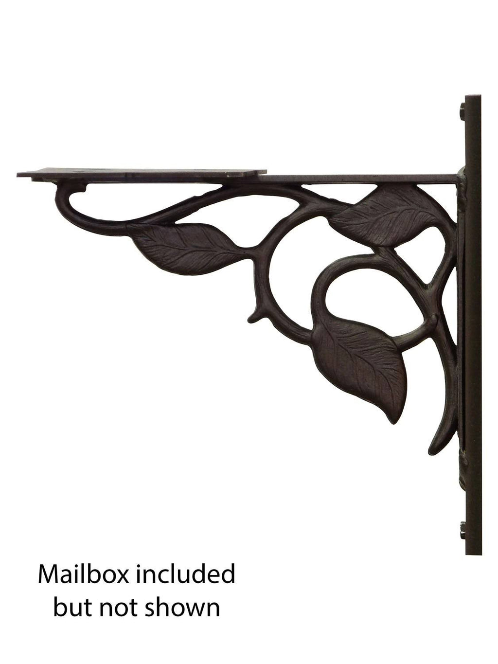 Classic Curbside Mailbox with Newspaper Tube and Floral Front F930