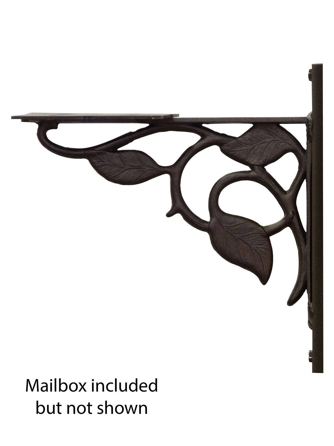 Classic Curbside Mailbox with Newspaper Tube and Floral Front F930