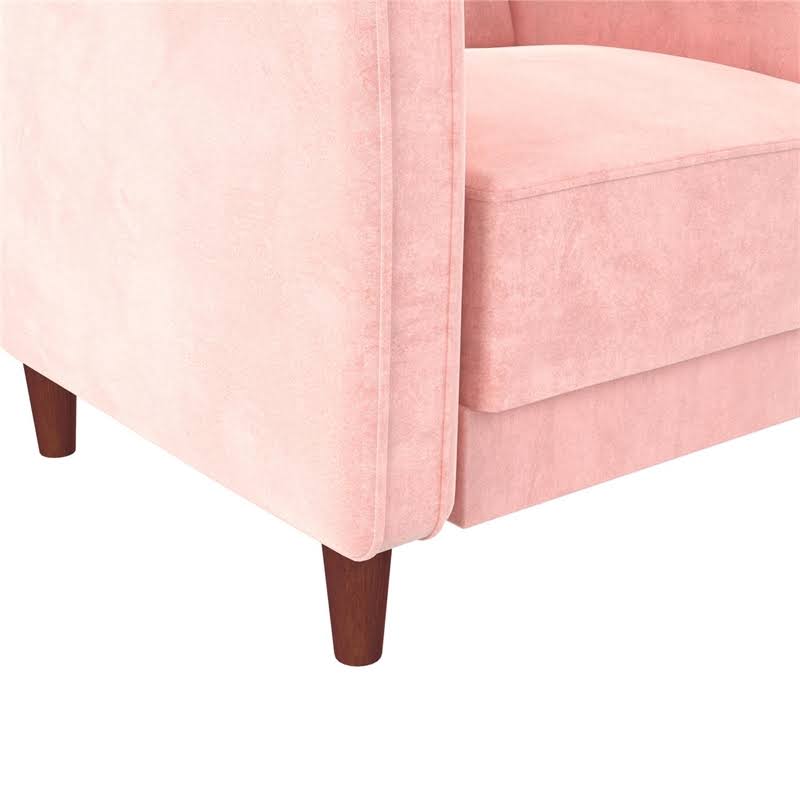 Pink Velvet Tufted Accent Chair N37284