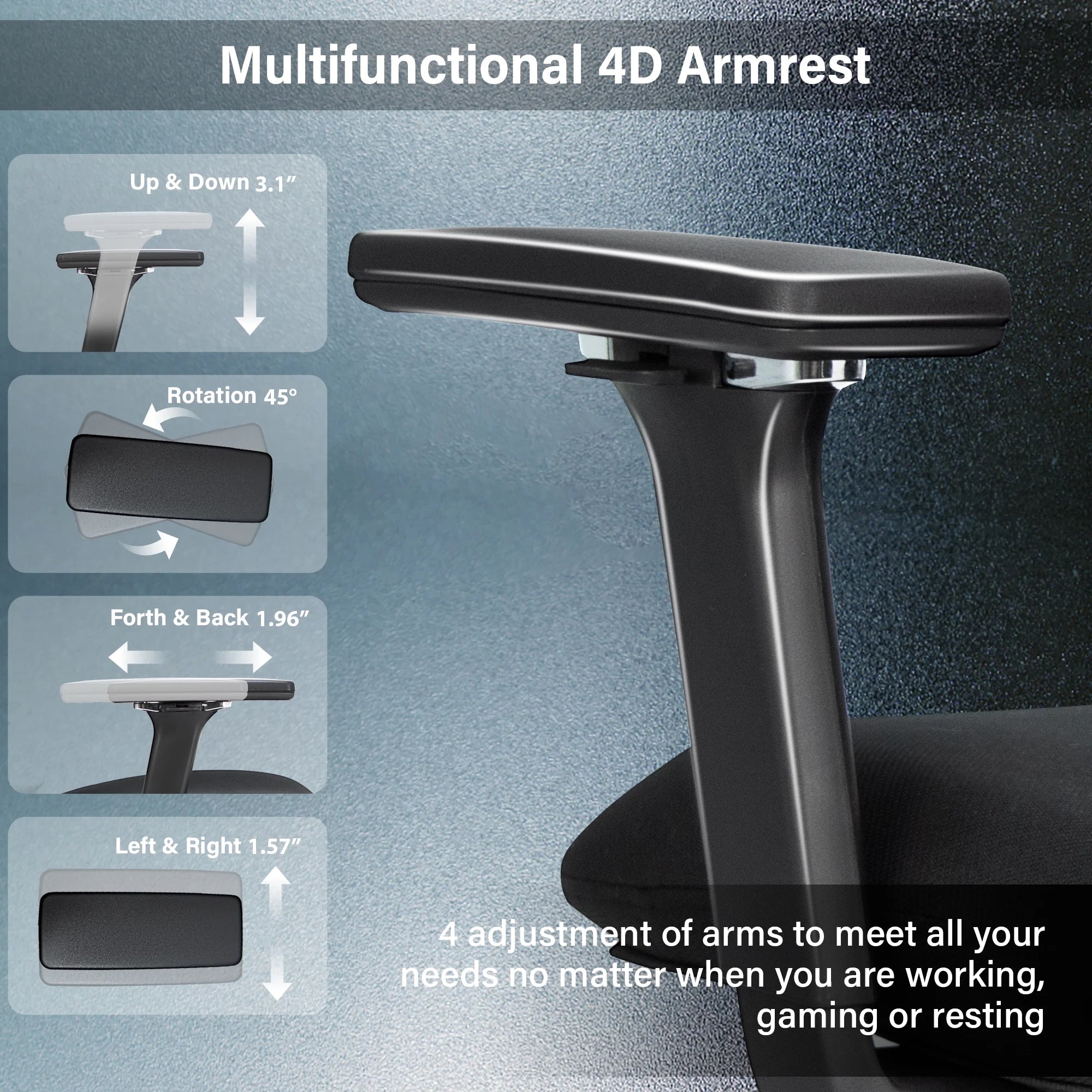 Mesh Office Chair with Footrest R258