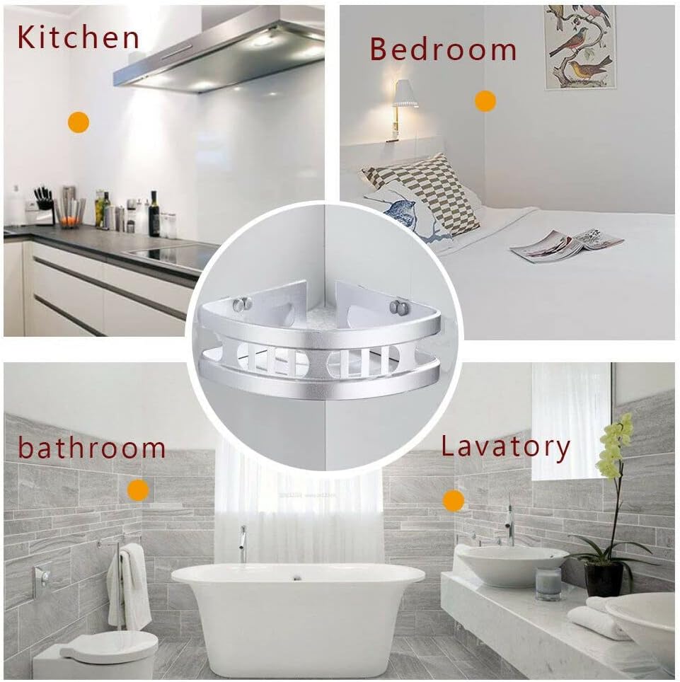 Triangular Corner Shower Caddy Shelf Storage Rack Q865361