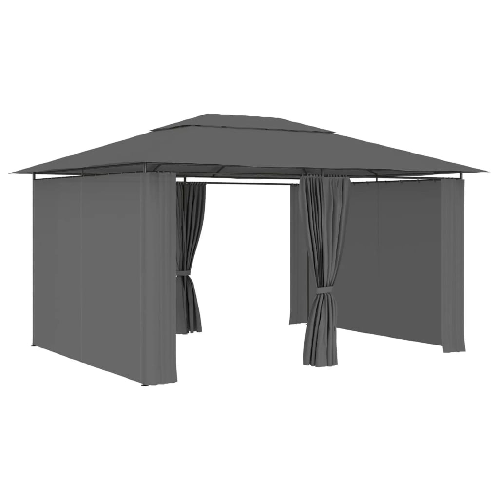 Garden Marquee with Curtains 157.4"x118.1" Anthracite X492926