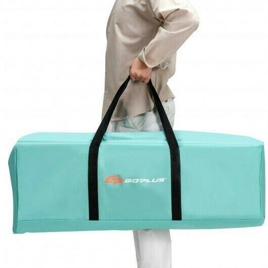 Turquoise Folding Camping Chair with Cup Holder R5774