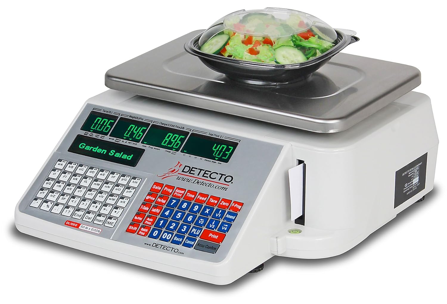 Deli Scale with Integral Printer, 60 lb. x 0.02 lb. M339