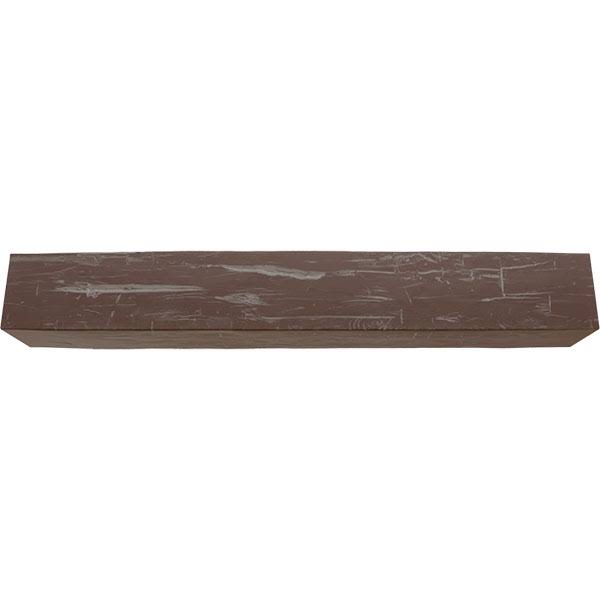 Hand Hewn Faux Wood Fireplace Mantel, Aged Pecan P5168