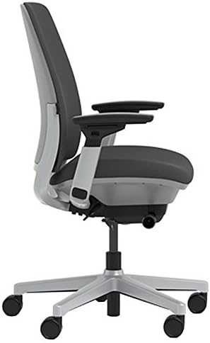 Graphite Chair with Platinum Base & Hard Floor Casters M924