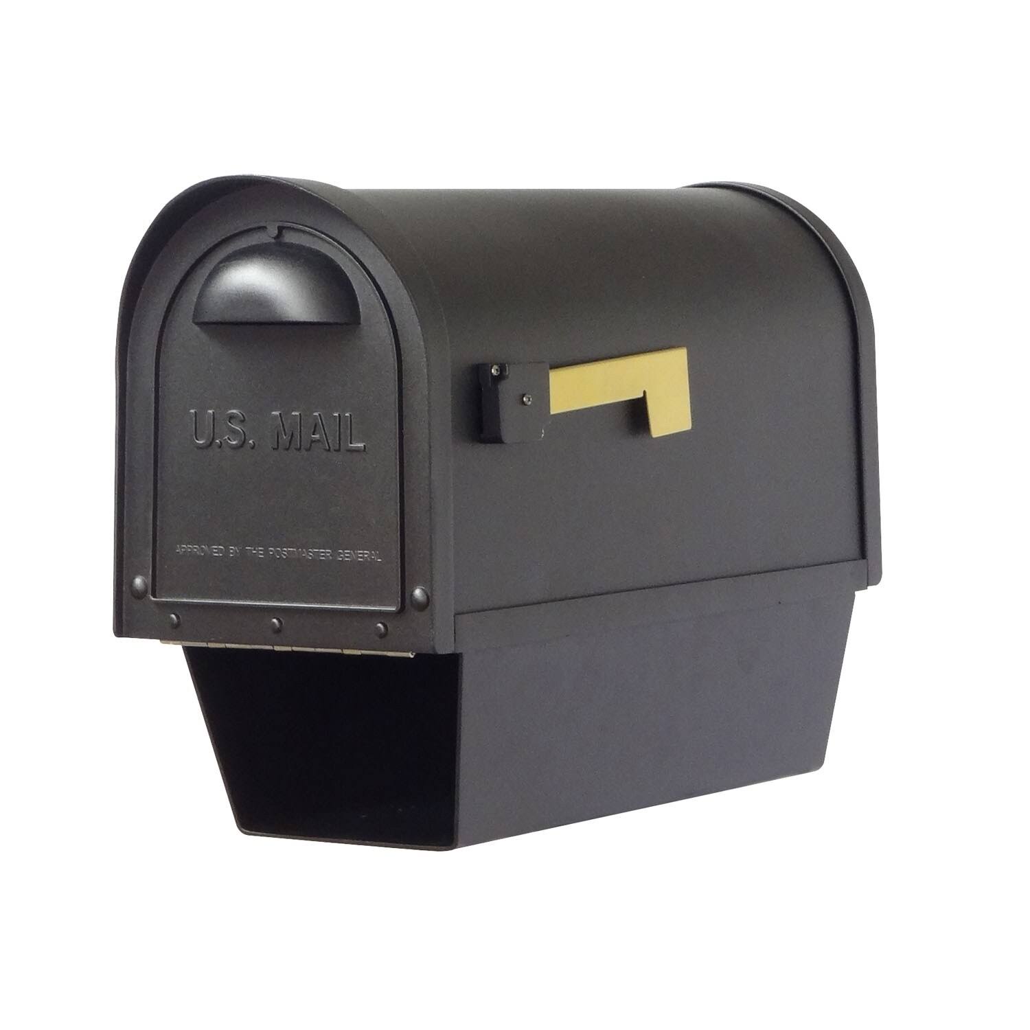 Classic Curbside Mailbox with Newspaper Tube and Floral Front F930