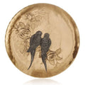Mixed Metal Love Birds Plate D29317