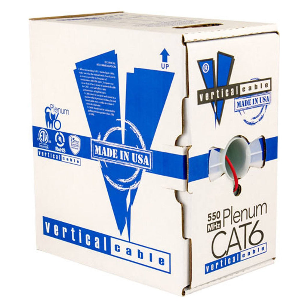 Cat6 UTP 23AWG 8C Solid Bare Copper Plenum Bulk Ethernet Cable C738270