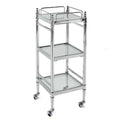 Metal and Glass Cart in Chrome R4344