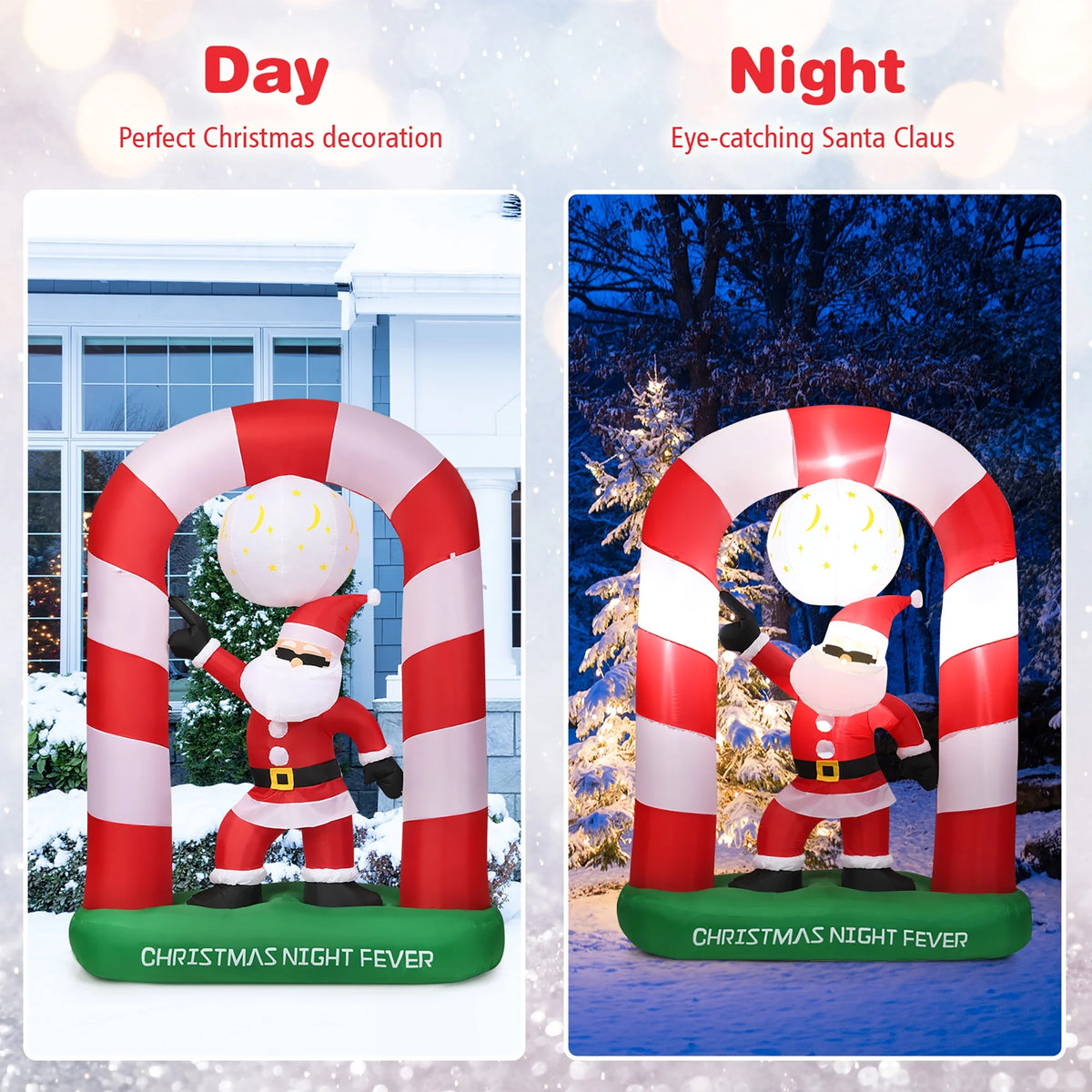 Inflatable Christmas Santa Claus Archway Yard Decoration I844117