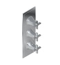 Polished Chrome Three Hole Vertical Trim Plate with Handle L56698