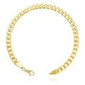 18K Gold Over Sterling Silver Cuban Curb Bracelet N8236
