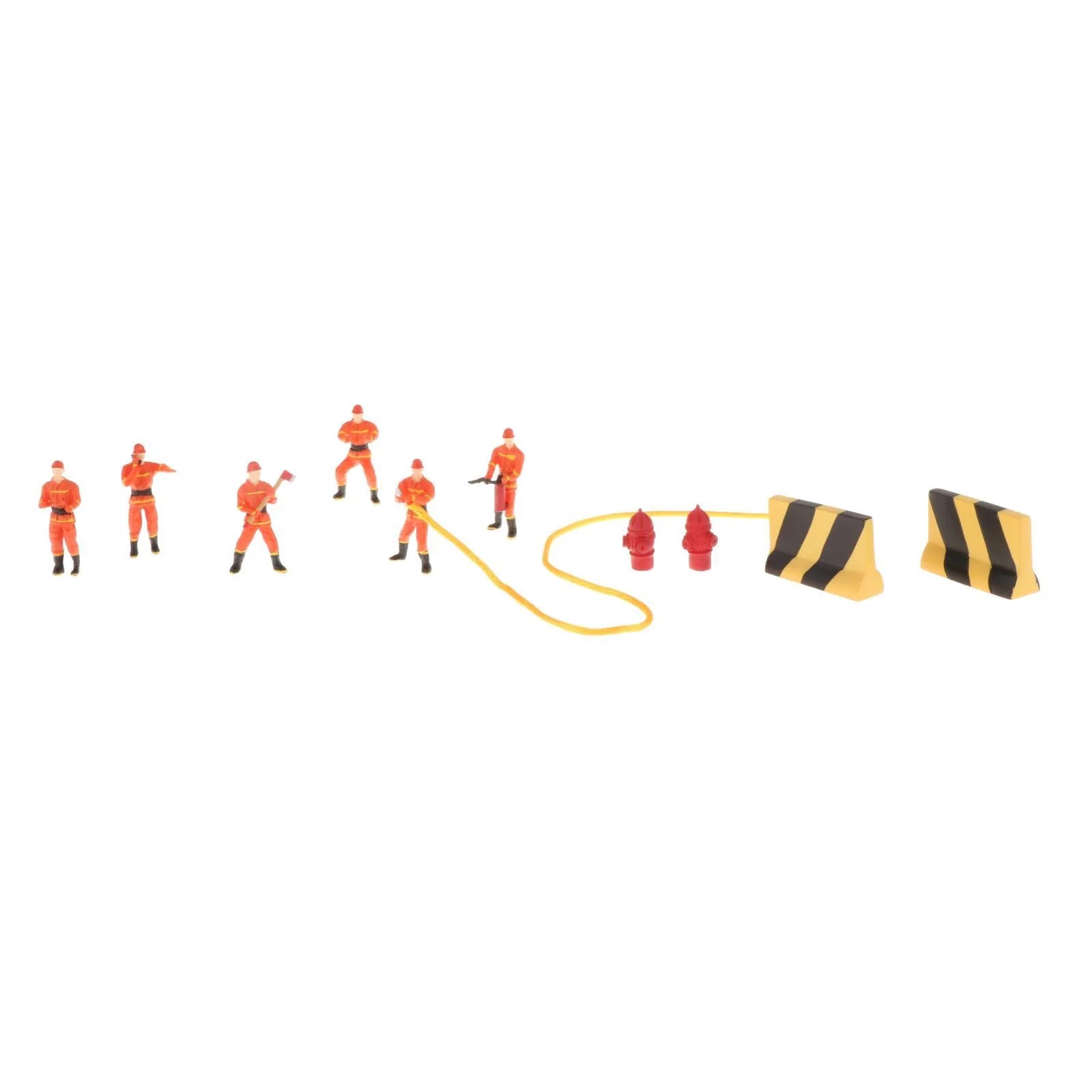Miniature Firefighter Figures 1:50 Scale Model Train People Diorama Character X16754