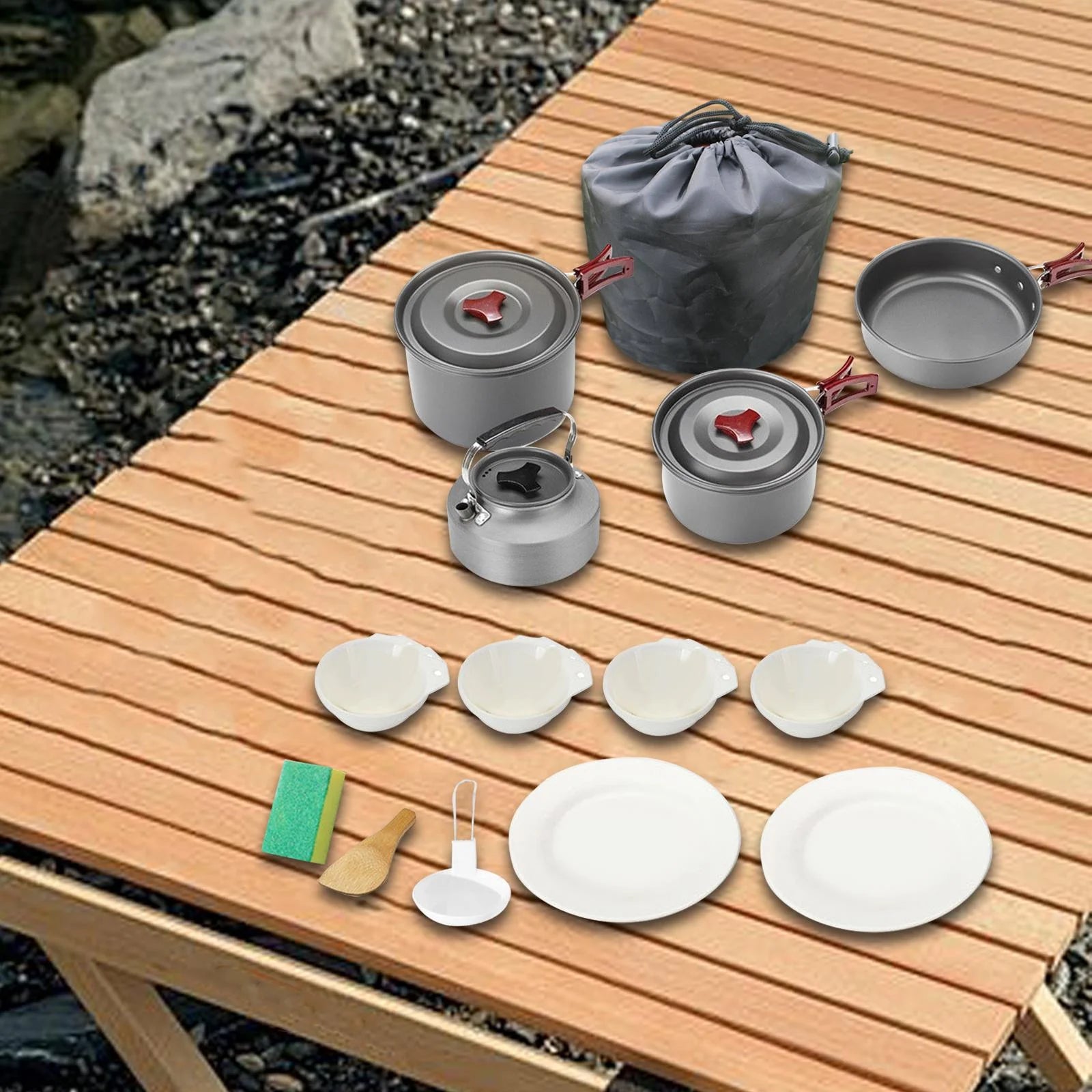 Camping Cookware Non Stick for Campfire Q619