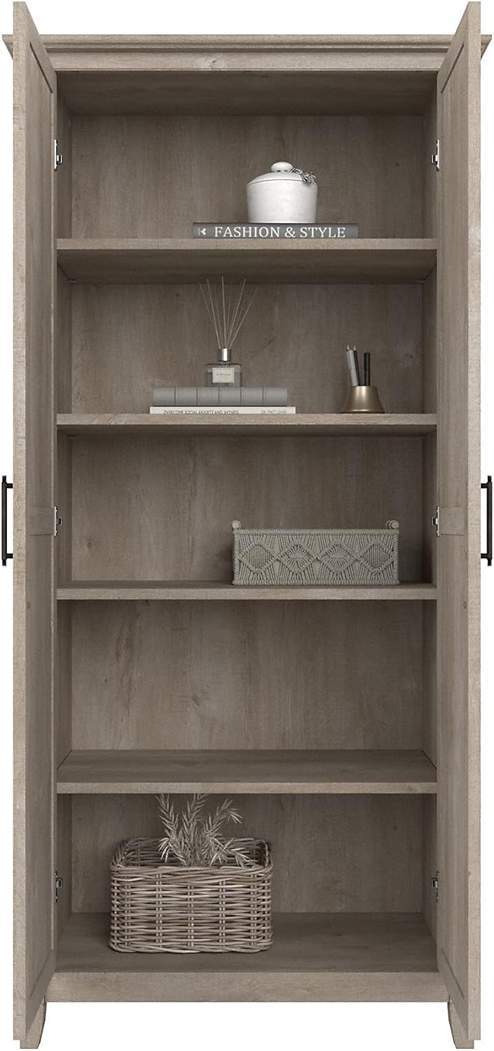 Washed Gray Kitchen Pantry Cabinet X91722