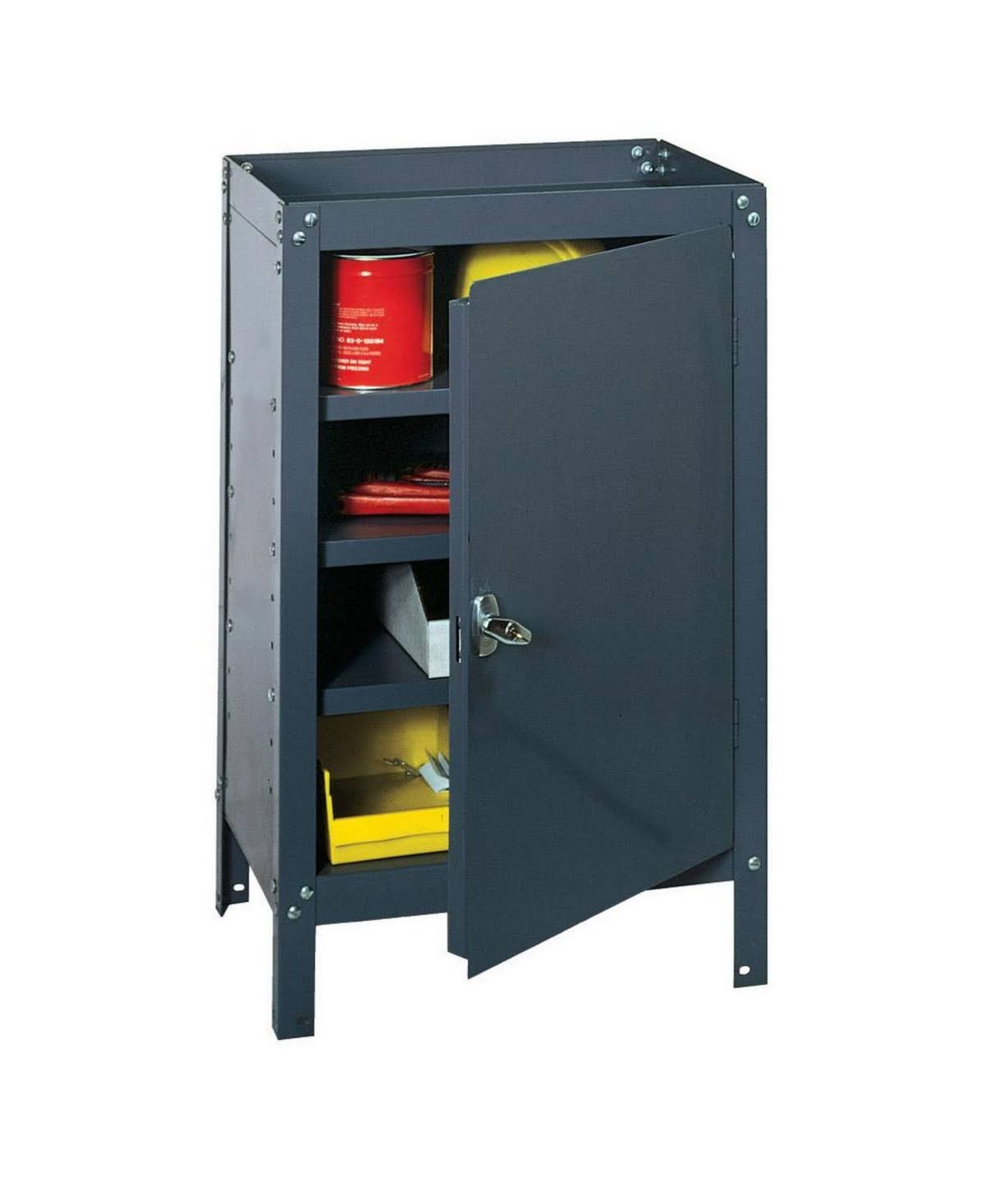 Gray Commercial Storage Cabinet O87394