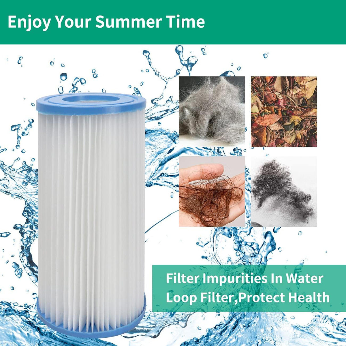 1000 GPH Clear Cartridge Filter Pump for Above Ground Pools, 110-120V with GFCI, Pack of 2 B29614