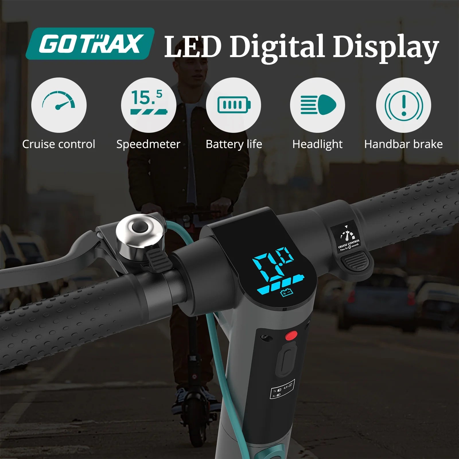 Charcoal Gray Foldable Electric Scooter Y4862