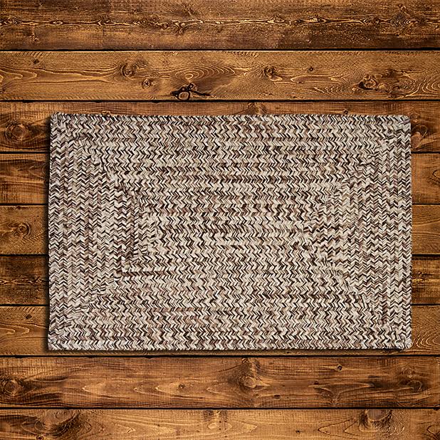 Weathered Brown Braided Rug O8583