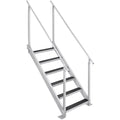 Aluminum Dock Ladder 43-51in Height Adjustable 6 Steps V6356