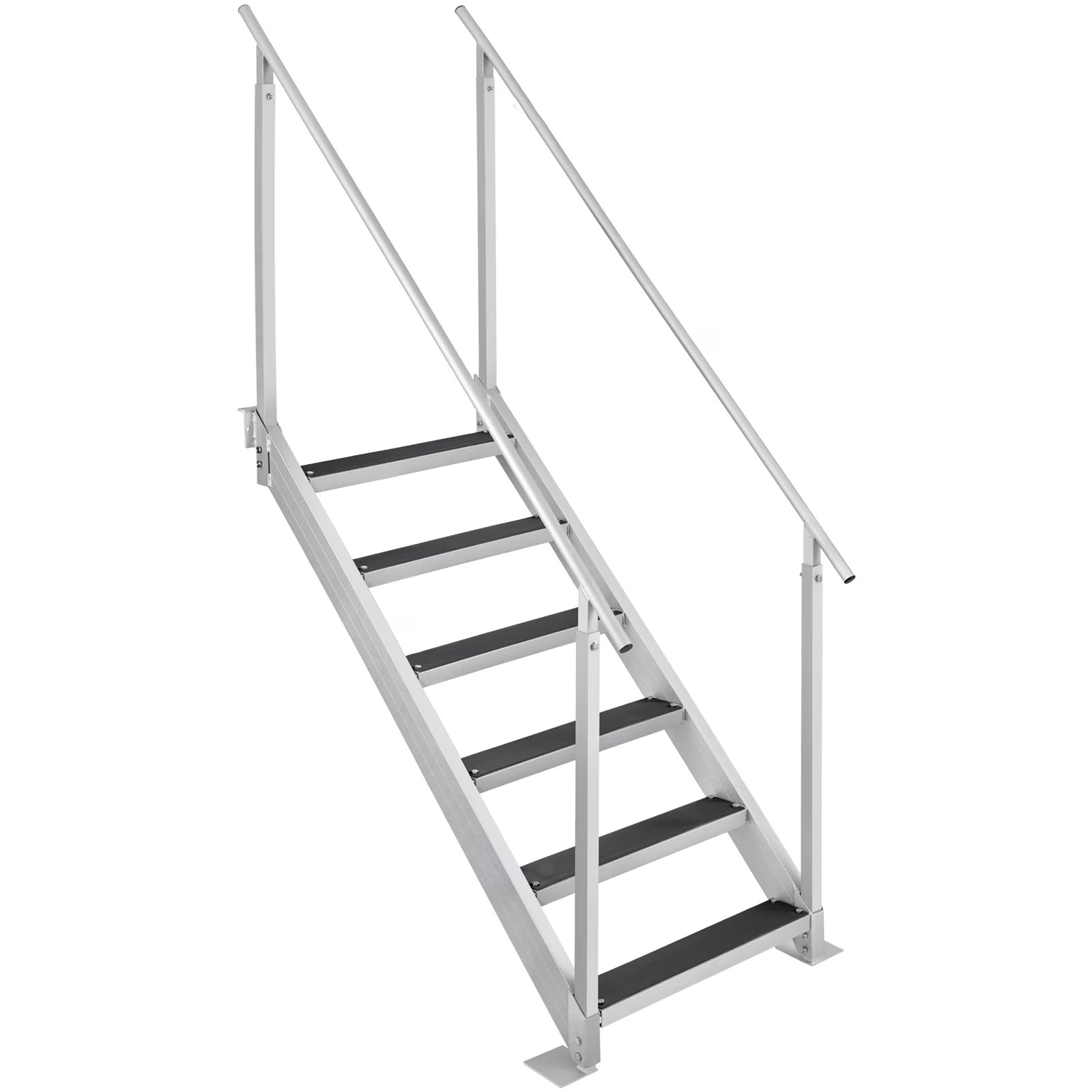 Aluminum Dock Ladder 43-51in Height Adjustable 6 Steps V6356