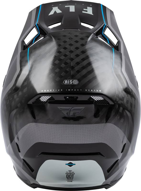 Black/Grey/Blue Carbon Fiber Motorcycle Helmet U56358